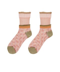 JNBY / ジェーエヌビーワイ ソックス | Sheer Layered Stripe Socks