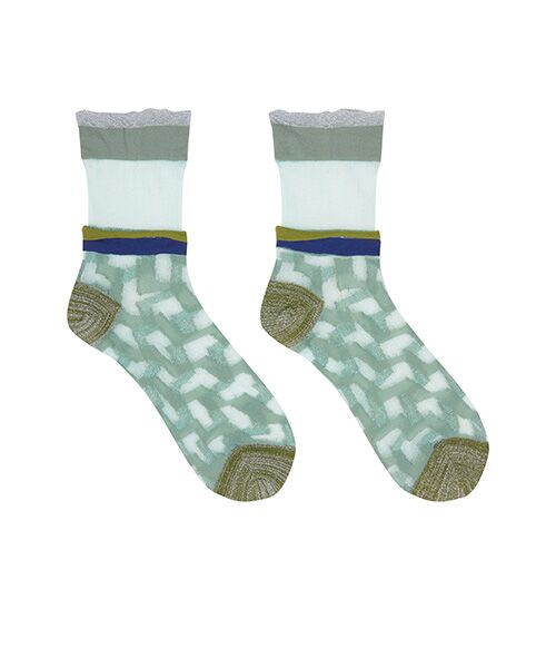 JNBY / ジェーエヌビーワイ ソックス | Sheer Layered Stripe Socks | 詳細11