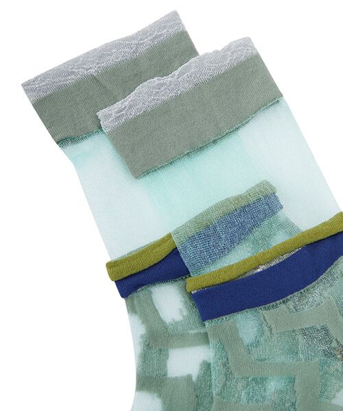 JNBY / ジェーエヌビーワイ ソックス | Sheer Layered Stripe Socks | 詳細12