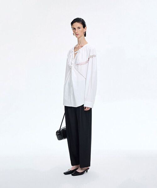 JNBY / ジェーエヌビーワイ シャツ・ブラウス | Lace Patchwork Blouse | 詳細3