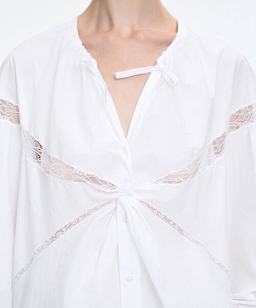 JNBY / ジェーエヌビーワイ シャツ・ブラウス | Lace Patchwork Blouse | 詳細5