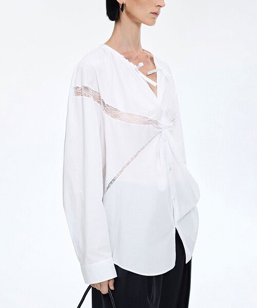 JNBY / ジェーエヌビーワイ シャツ・ブラウス | Lace Patchwork Blouse | 詳細6