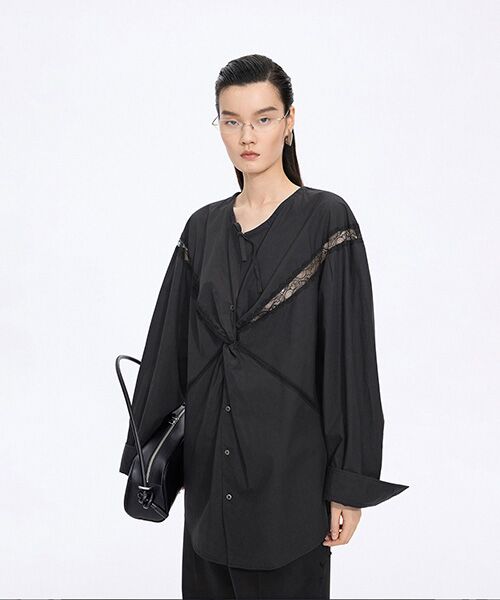 JNBY / ジェーエヌビーワイ シャツ・ブラウス | Lace Patchwork Blouse | 詳細14