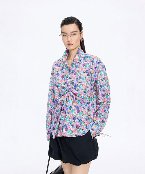 JNBY / ジェーエヌビーワイ シャツ・ブラウス | Watercolor Tulip Shirt | 詳細1