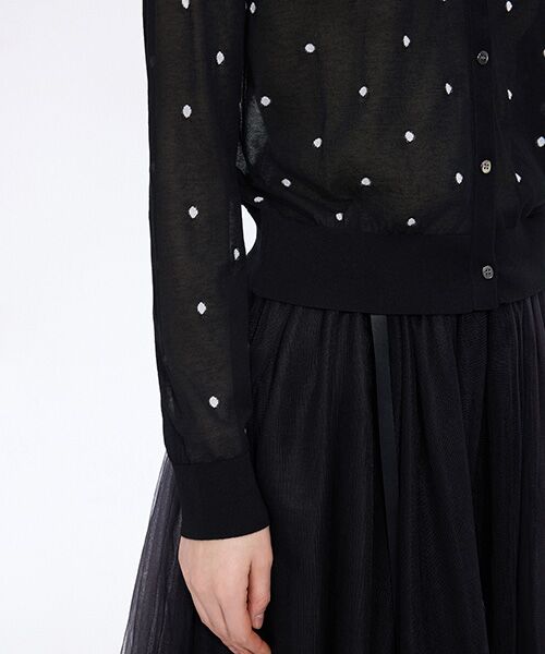 JNBY / ジェーエヌビーワイ カーディガン・ボレロ | Sheer Polka Dot Cardigan | 詳細2