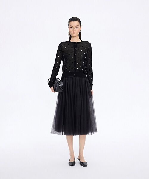 JNBY / ジェーエヌビーワイ カーディガン・ボレロ | Sheer Polka Dot Cardigan | 詳細3