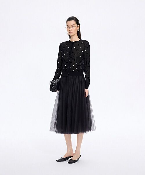 JNBY / ジェーエヌビーワイ カーディガン・ボレロ | Sheer Polka Dot Cardigan | 詳細4