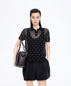 JNBY / ジェーエヌビーワイ その他トップス | Sheer Polka Dot Polo Knit