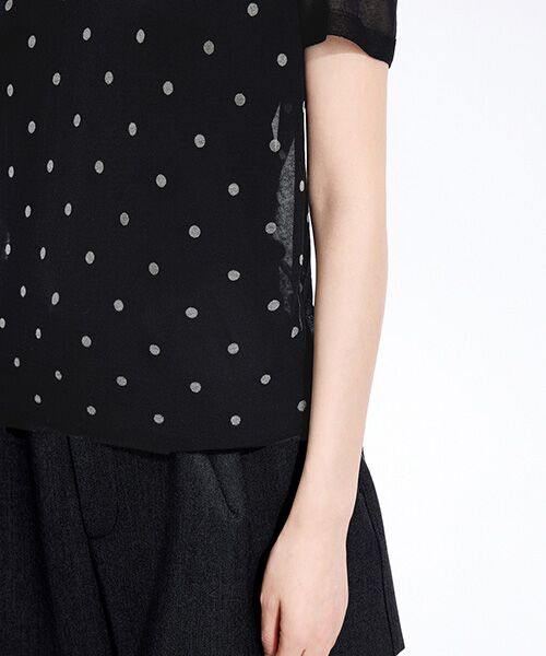 JNBY / ジェーエヌビーワイ その他トップス | Sheer Polka Dot Polo Knit | 詳細16
