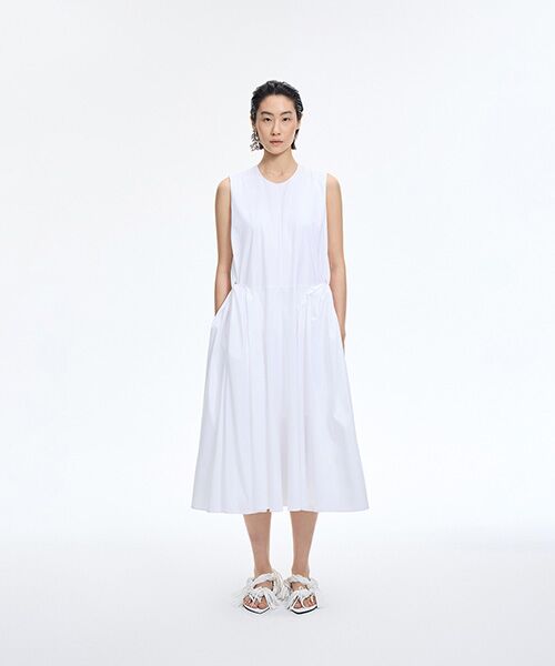 JNBY / ジェーエヌビーワイ ロング・マキシ丈ワンピース | Minimal Twist Dress（WHITE）