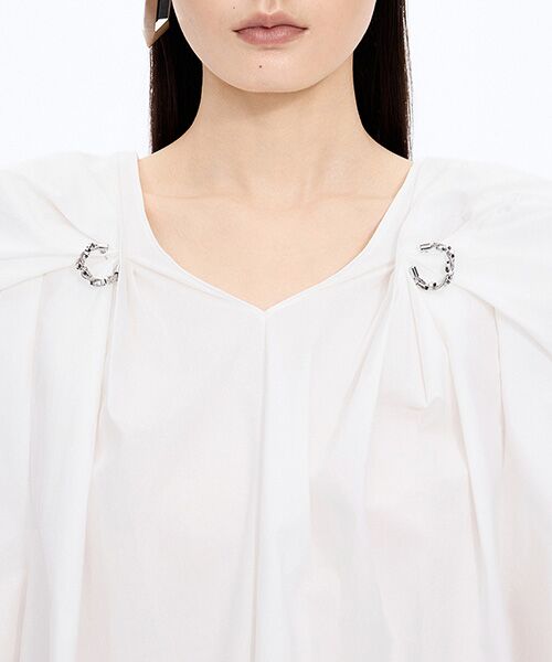 JNBY / ジェーエヌビーワイ シャツ・ブラウス | Relaxed V-neck Shirt | 詳細3