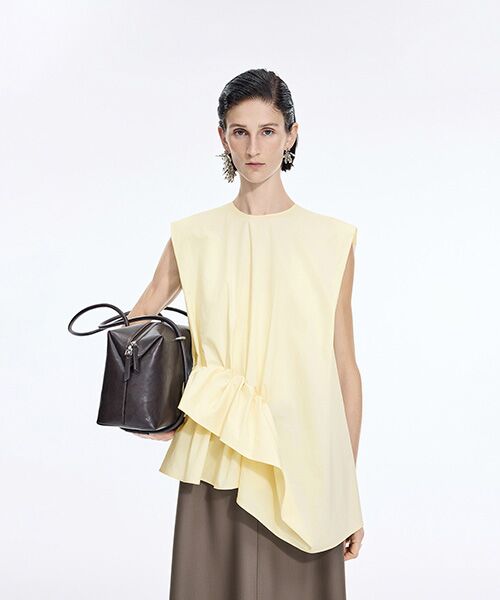 JNBY / ジェーエヌビーワイ シャツ・ブラウス | Sculpted Sleeveless Shirt（YELLOW）