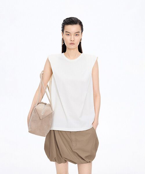 JNBY / ジェーエヌビーワイ シャツ・ブラウス | Minimal Dot Jacquard Top（WHITE）