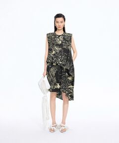 JNBY / ジェーエヌビーワイ ミニ丈・ひざ丈ワンピース | Sculpted Floral Dress
