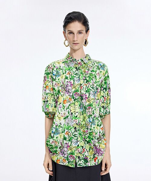 JNBY / ジェーエヌビーワイ シャツ・ブラウス | Botanical Print Relax Shirt（MULTI-COLOR）