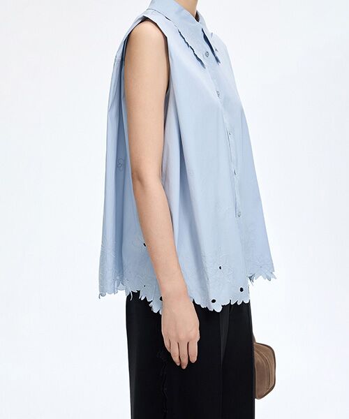 JNBY / ジェーエヌビーワイ シャツ・ブラウス | Floral Cutwork Poplin Shirt | 詳細16