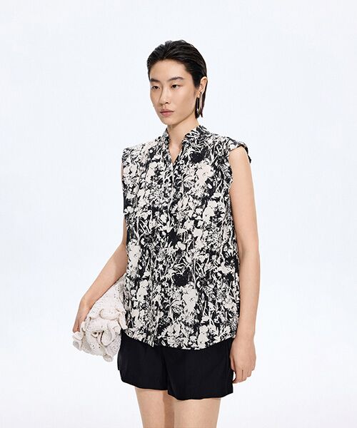 JNBY / ジェーエヌビーワイ シャツ・ブラウス | Botanical Print Sleeveless Shirt | 詳細4