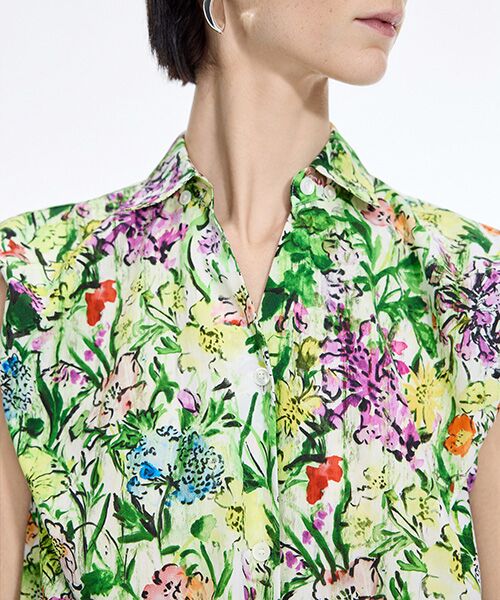 JNBY / ジェーエヌビーワイ シャツ・ブラウス | Botanical Print Sleeveless Shirt | 詳細14
