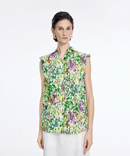 JNBY / ジェーエヌビーワイ シャツ・ブラウス | Botanical Print Sleeveless Shirt（MULTI-COLOR）