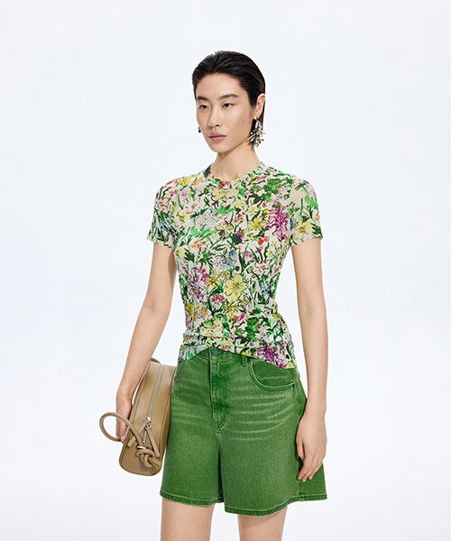 JNBY / ジェーエヌビーワイ Tシャツ | Floral Second-Skin Top | 詳細12