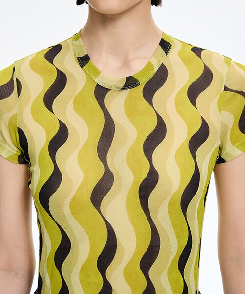 JNBY / ジェーエヌビーワイ Tシャツ | Pop Stripe Second-Skin Top | 詳細5