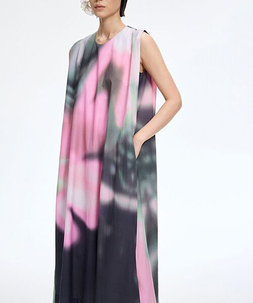 JNBY / ジェーエヌビーワイ ロング・マキシ丈ワンピース | Blur Floral Structured Dress | 詳細5