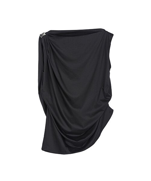 JNBY / ジェーエヌビーワイ シャツ・ブラウス | Draped Sleeveless Top（BLACK）
