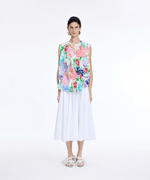 JNBY / ジェーエヌビーワイ ロング・マキシ丈スカート | A-Line Twill Midi Skirt | 詳細1
