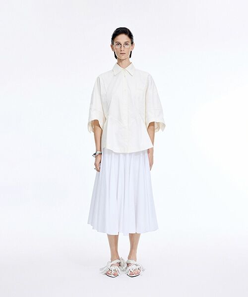 JNBY / ジェーエヌビーワイ ロング・マキシ丈スカート | A-Line Twill Midi Skirt | 詳細4