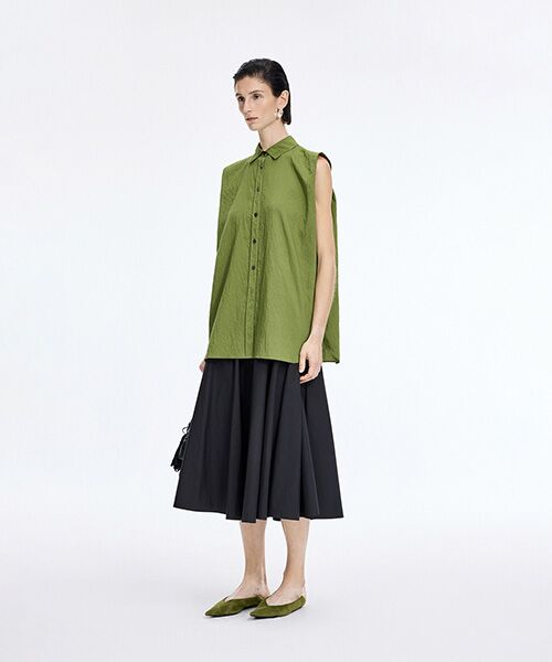 JNBY / ジェーエヌビーワイ ロング・マキシ丈スカート | A-Line Twill Midi Skirt | 詳細14