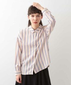 Jocomomola / ホコモモラ シャツ・ブラウス | モールストライプ　コットンストライプブラウス