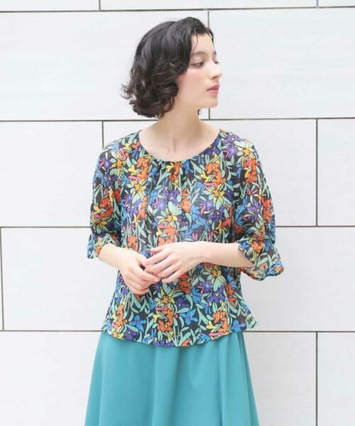 Jocomomola / ホコモモラ シャツ・ブラウス | VARITA プリント　フラワー総柄 ギャザーネックブラウス | 詳細10