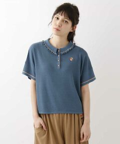 POLO KNIT　デザインニットブラウス