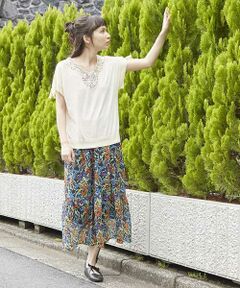 Jocomomola / ホコモモラ ニット・セーター | Amapola KNIT　胸元レース ニットプルオーバー