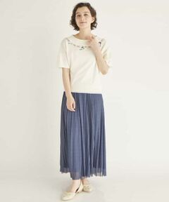 Jocomomola / ホコモモラ ニット・セーター | SUENO KNIT　刺繍ニットトップ