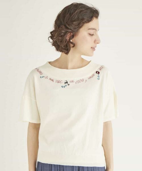 Jocomomola / ホコモモラ ニット・セーター | SUENO KNIT　刺繍ニットトップ | 詳細3