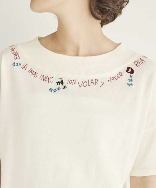 Jocomomola / ホコモモラ ニット・セーター | SUENO KNIT　刺繍ニットトップ | 詳細7