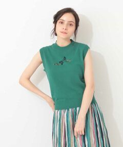 Jocomomola / ホコモモラ ニット・セーター | PAJAROS KNIT　渡り鳥モチーフ　デザイン刺繍ニットベスト