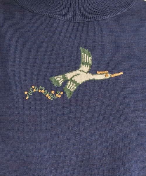 Jocomomola / ホコモモラ ニット・セーター | PAJAROS KNIT　渡り鳥モチーフ　デザイン刺繍ニットベスト | 詳細11
