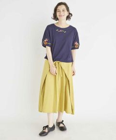 Jocomomola / ホコモモラ ロング・マキシ丈スカート | amistoso BOTTOM　2wayラップ フレアスカート