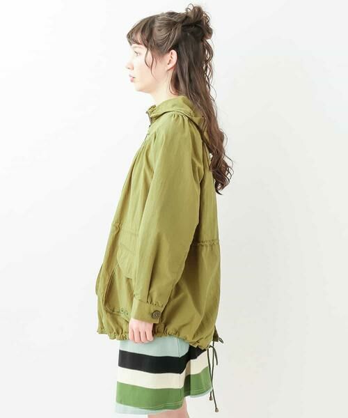 Jocomomola / ホコモモラ その他アウター | Decorte タッサー　Aラインフード付きジャケット | 詳細2