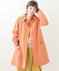 【新品未使用】ステンカラー ロング コート　高級 アンゴラ 100%　肌触り抜群 撥水生地使用】ステンカラーロングコート/Soutien collar long
