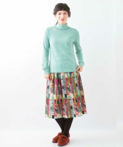 Jocomomola / ホコモモラ カットソー | コットンモダールスムース　タートルネックカットソー