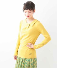 Jocomomola / ホコモモラ カットソー | コットンモダールスムース　デザインカラーカットソー