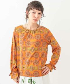 Jocomomola / ホコモモラ カットソー | RUEDA DE LA FORTUNA プリント　オリエンタルプリントカットソー