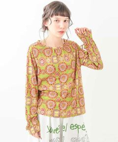 Jocomomola / ホコモモラ カットソー | RUEDA DE LA FORTUNA プリント　オリエンタルプリントカットソー