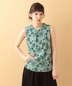 Jocomomola / ホコモモラ カットソー | CROCUS emb　フラワーモチーフカットソー