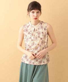Jocomomola / ホコモモラ カットソー | CROCUS emb　フラワーモチーフカットソー