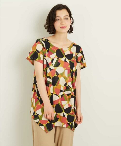 Jocomomola / ホコモモラ カットソー | BOLA DE CRISTAL　クリスタル柄 吸水速乾 チュニックカットソー | 詳細1