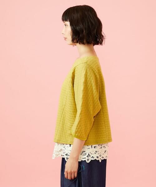 Jocomomola / ホコモモラ カットソー | Frijol ドットジャカードドルマンスリーブカットソー | 詳細2